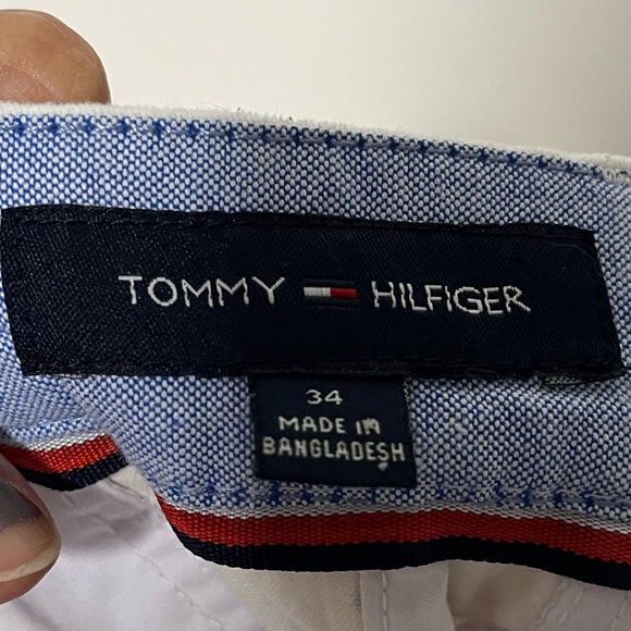 Tommy Hilfiger Men’s Embroidered Logo Shorts White Size 34 - Picture 6 of 10
